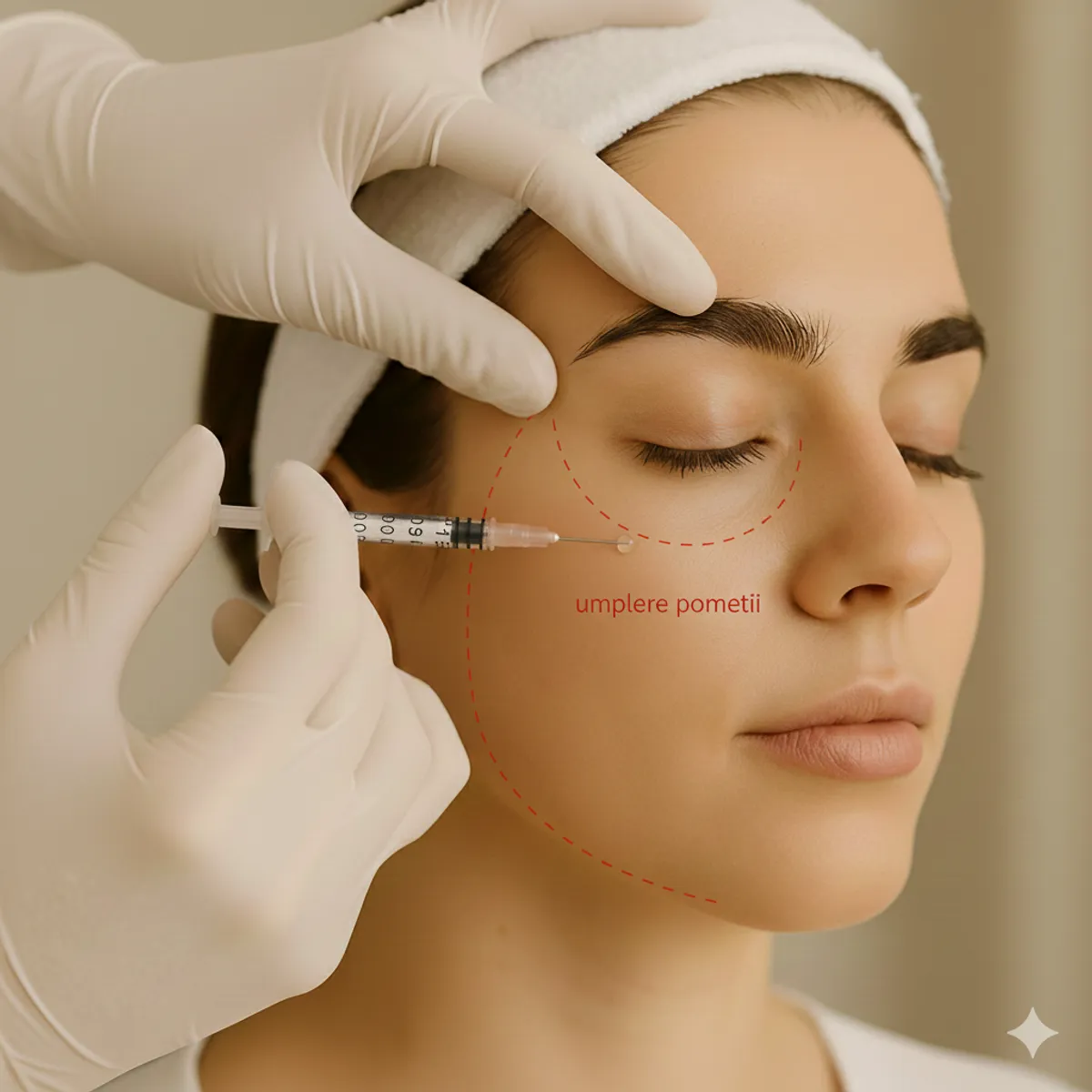 Conturarea Pomeților cu Acid Hialuronic